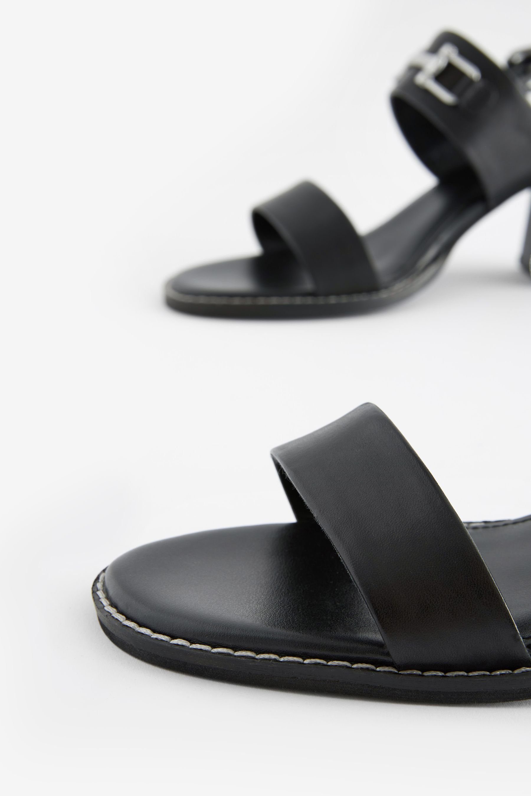 (1-tlg) Block-Ledersandalen mit Trense Sandalette Forever Next Comfort® Black
