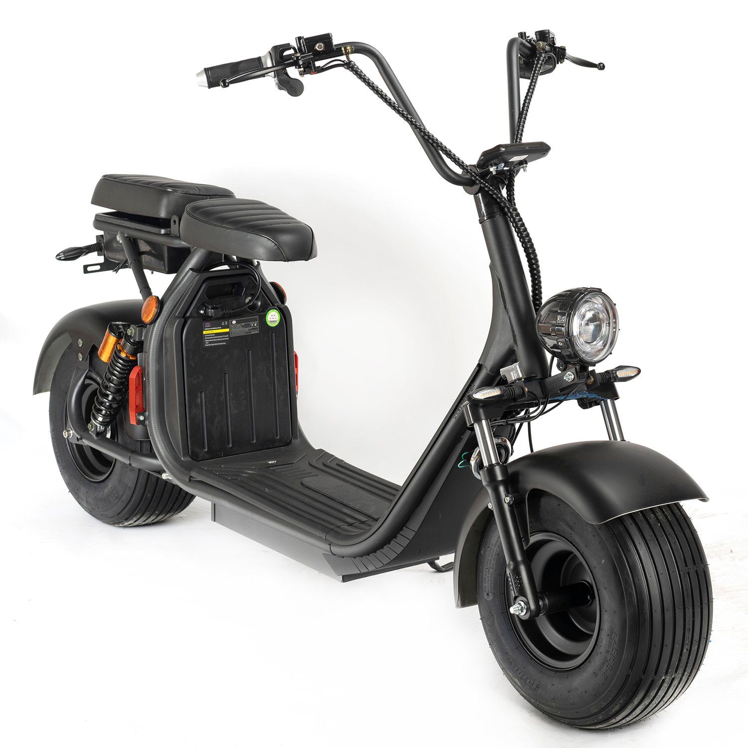 ENEWAY E-Scooter Coco II km/h, 45,00 (Set, 45 schwarz, mit COCO Straßenzulassung II 20AH km/h Lithium), 2000W