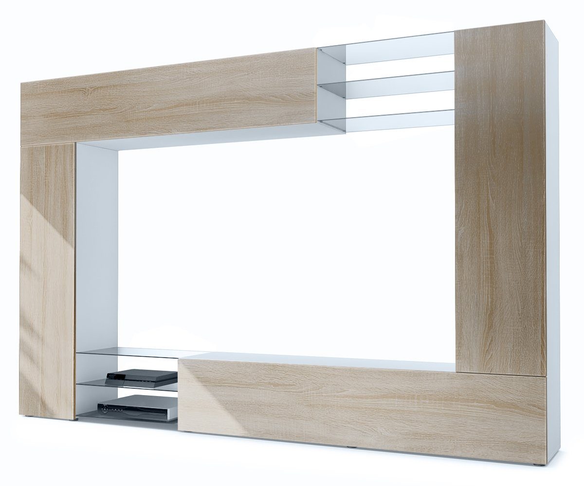 Vladon Wohnwand Mirage, (Anbauwand mit Rückwand günstig online kaufen