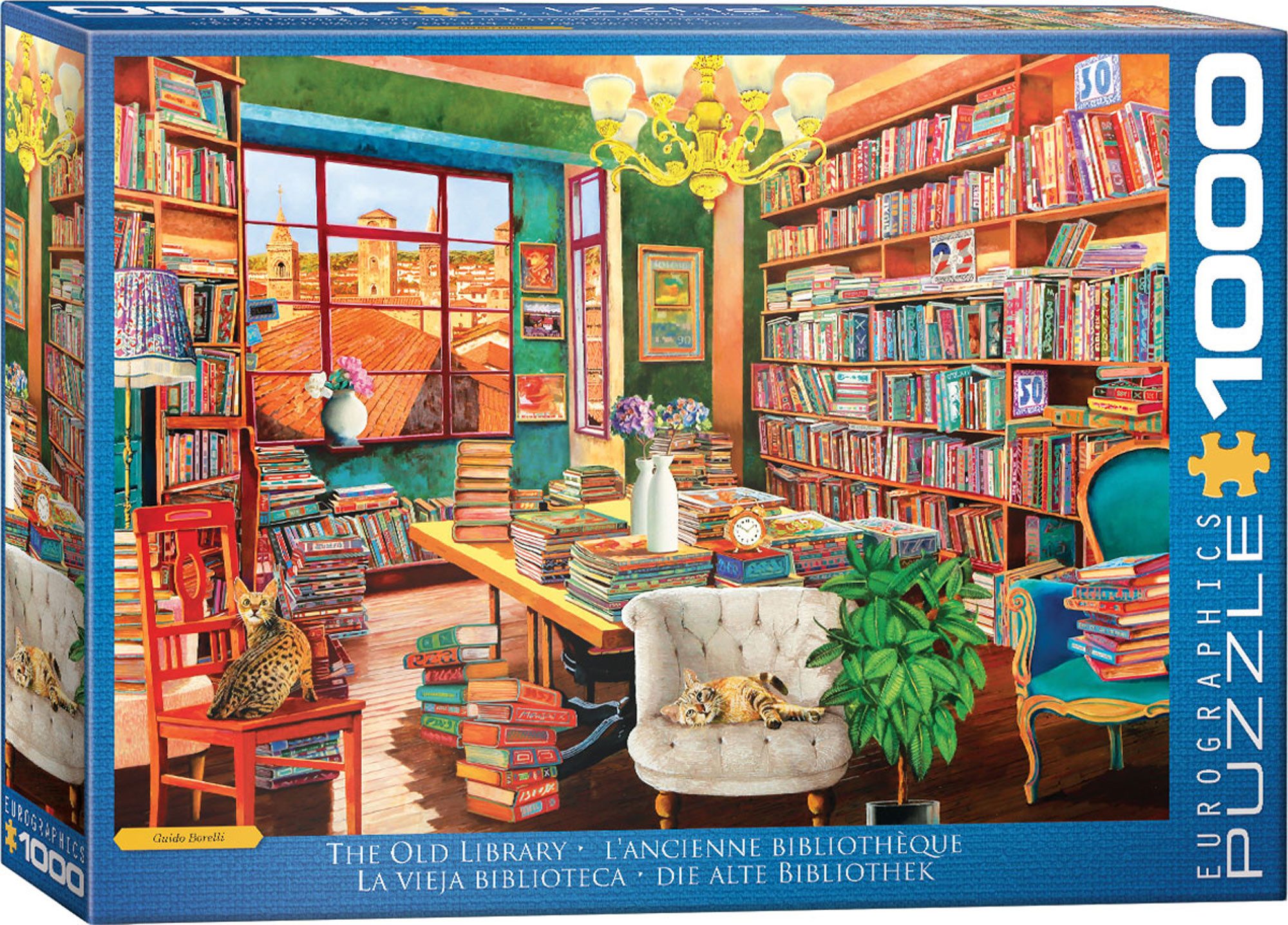 Puzzle 1000 Teile Puzzle - Puzzle - The old library - Die alte Bibliothek, Puzzleteile