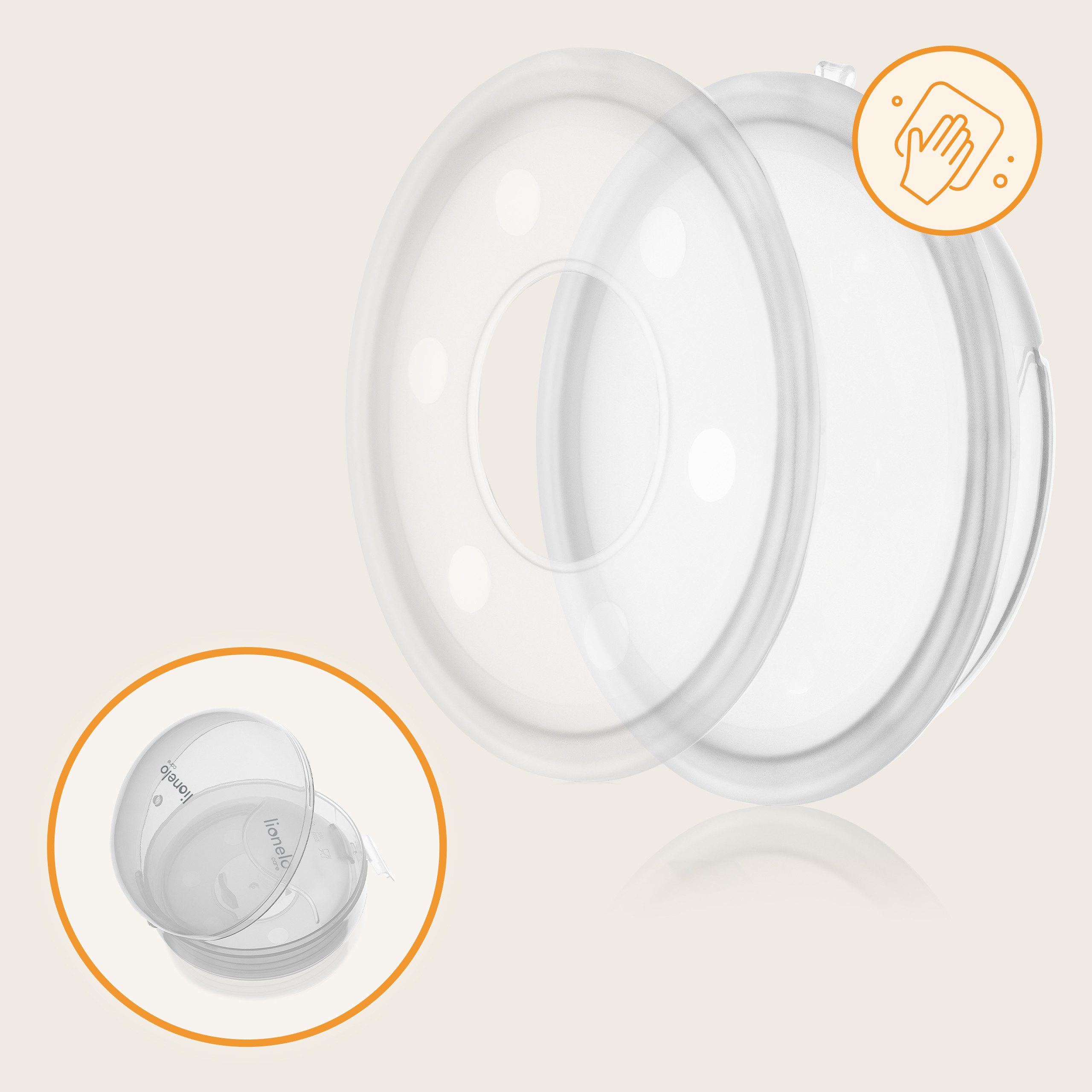 lionelo Milchbehälter MILKY PLUS, 2er-Set/40 ml pro Stück/Etui/leicht/sterilisierbar