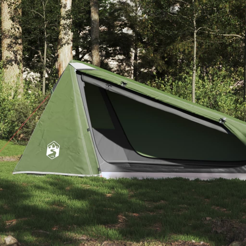 vidaXL Kuppelzelt 1 Person Zelt Campingzelt Tunnelzelt 1 Person Grün Wasserdicht