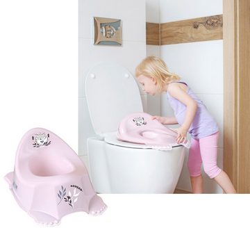 Tega-Baby Babybadewanne 4 Teile SET - FOX – Rosa - - Badeset Baby Wanne 86 cm, (Premium.set Made in Europe), = WANNE + BADESITZ + TÖPFCHEN + WC AUFSATZ