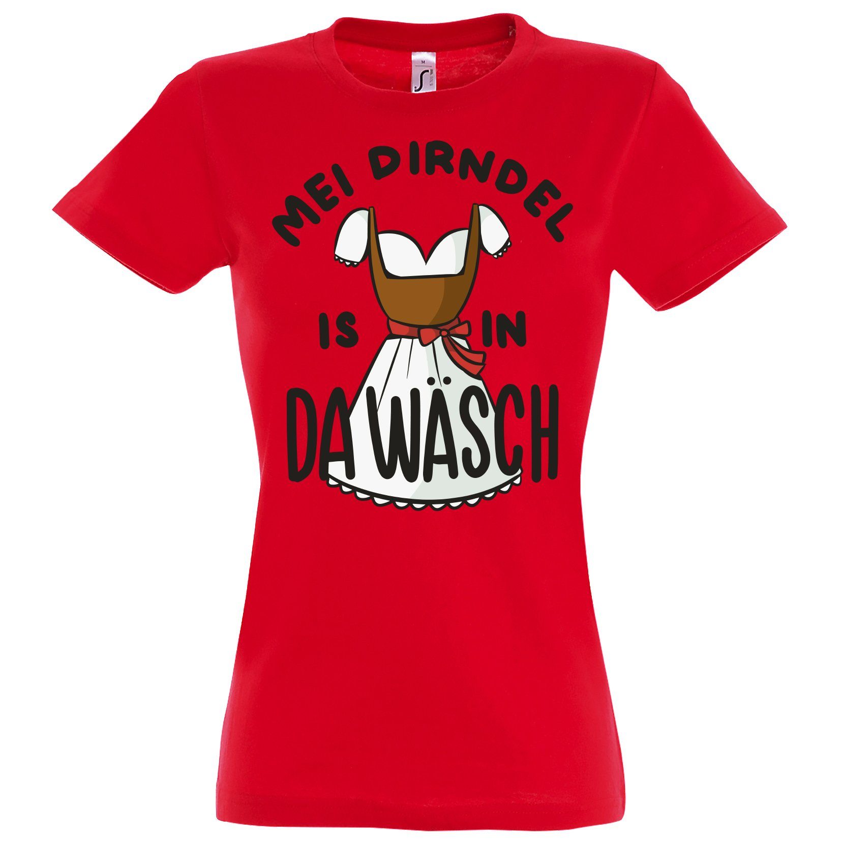 MoonWorks MEI Dirndl is in da Wäsch Women's T-Shirt Slim Fit Dirndl Black XXL, Dirndl black