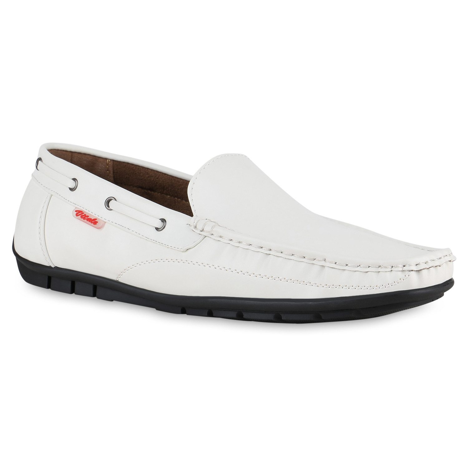 VAN HILL 21441739 3C C15083 Herren Slippers White 39 Mokassin Herren Mokassins Slippers Bequeme Profil-Sohle