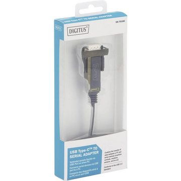 Digitus USB Typ C 2 auf serial Adapter, DSUB 9M 1m Kabel USB-Adapter