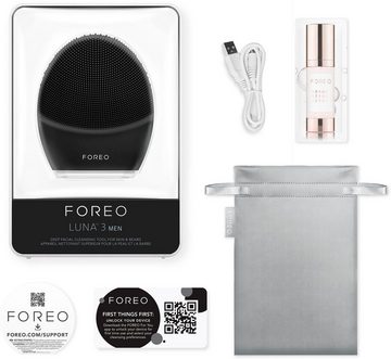 FOREO Elektrische Gesichtsreinigungsbürste LUNA™ 3 MEN, Smarte Gesichtsreinigungs- & Massagebürste