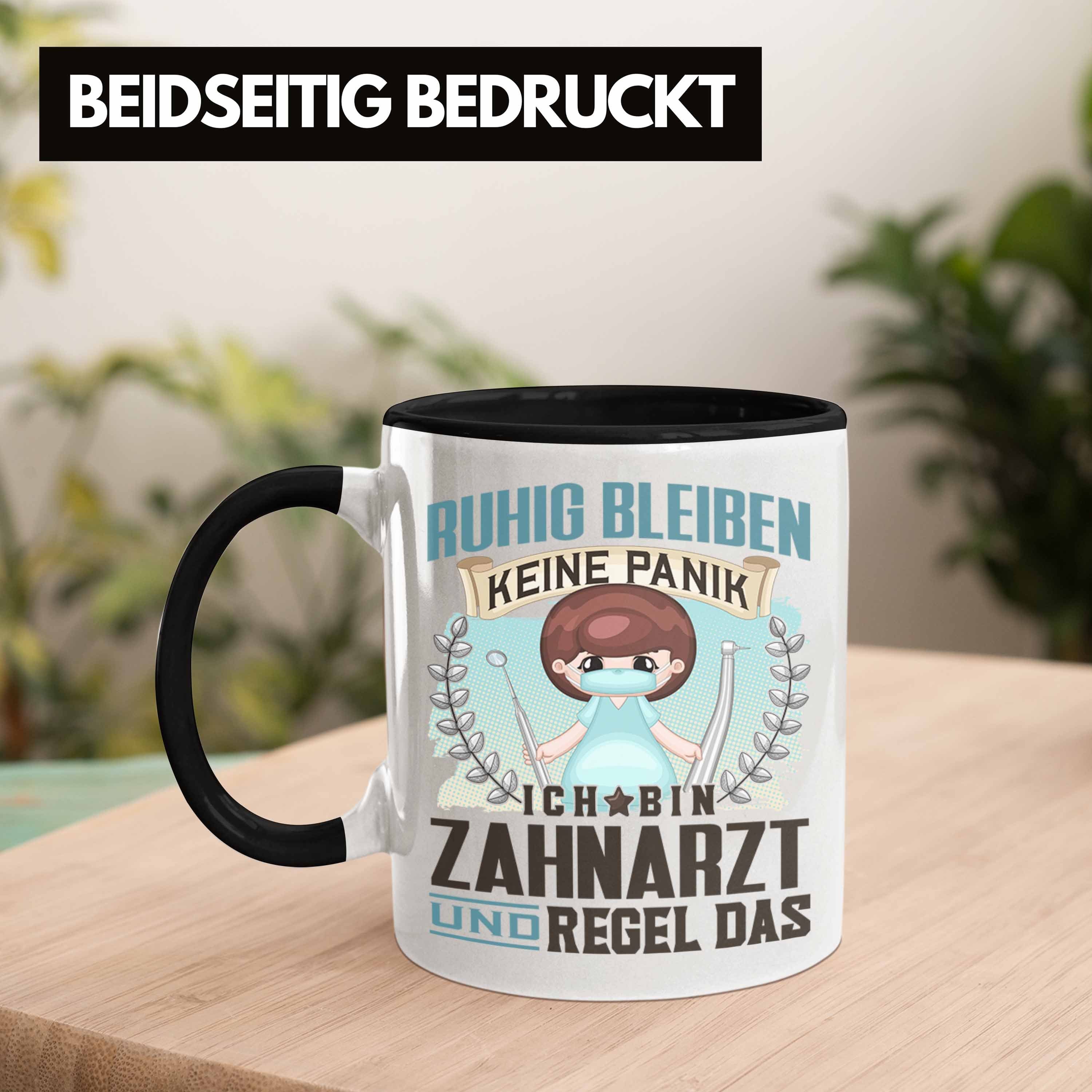 Zahnarzt Blei Schwarz Männer Spruch Ruhig Trendation - Trendation Tasse Geschenk Lustiger Tasse