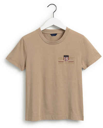 Gant Rundhalsshirt »Archive Shield T-Shirt« mit gesticktem Wappen-Logo