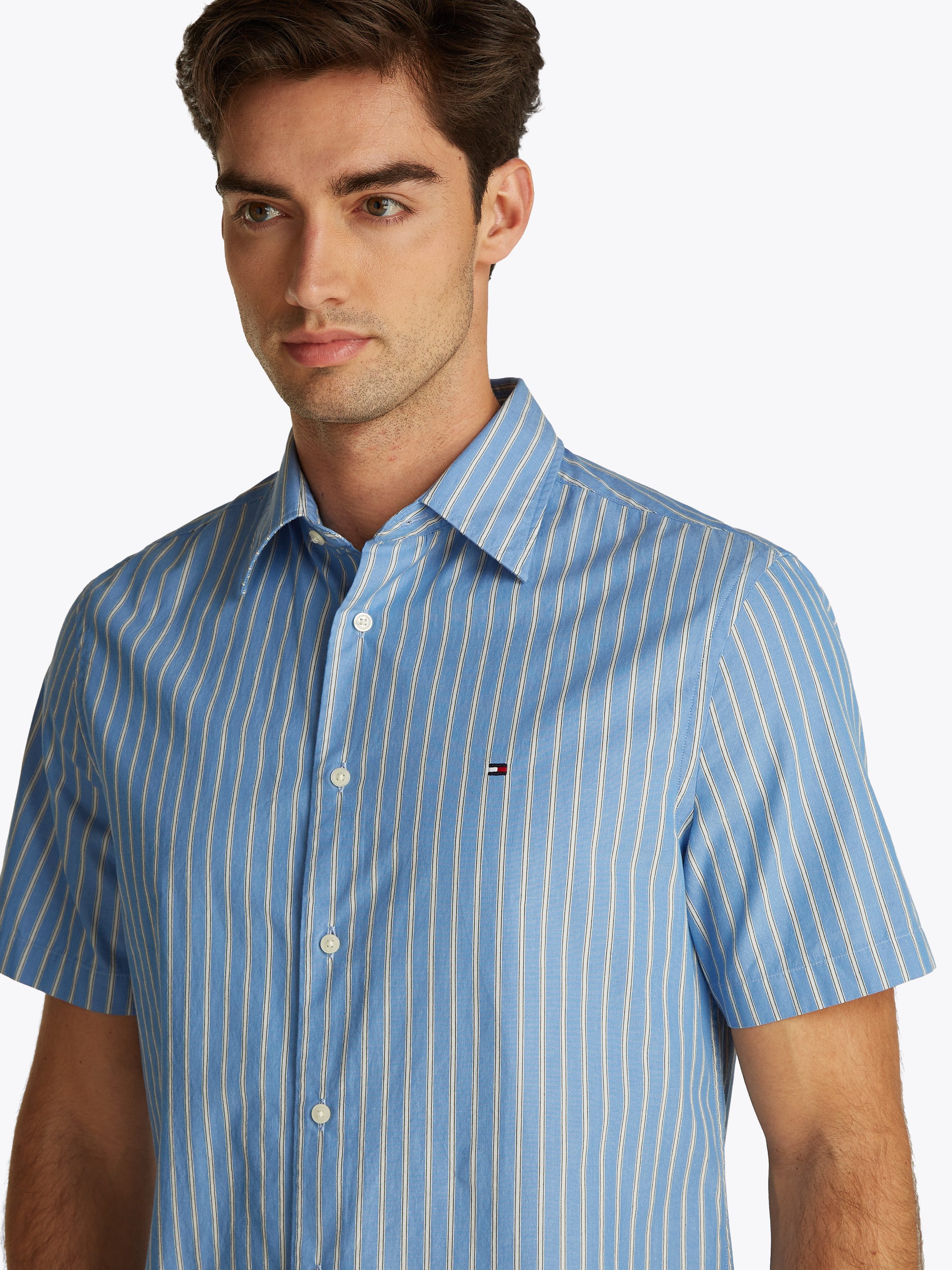Tommy Hilfiger Kurzarmhemd FLEX POPLIN RETRO STP SS SHIRT günstig online kaufen