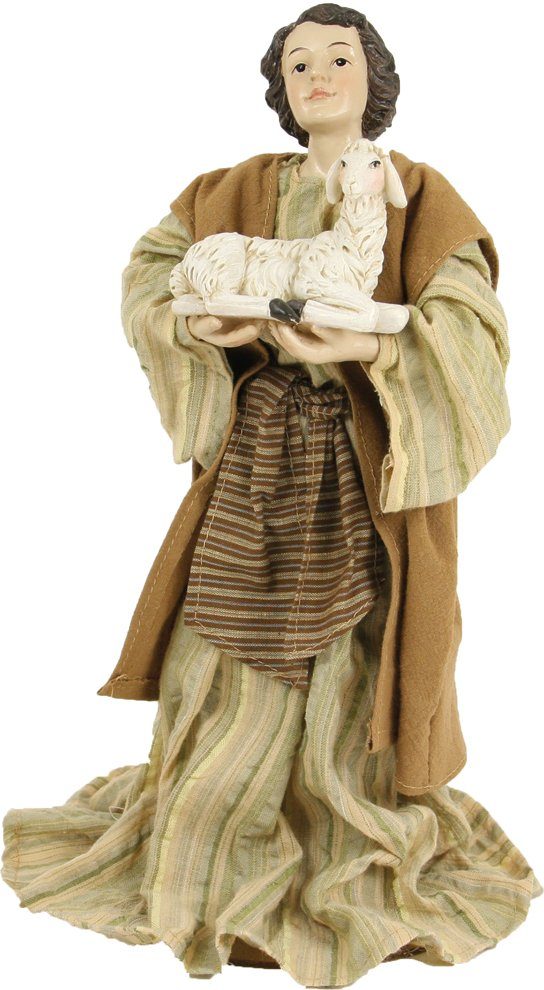 Krippenfigur Krippenfigur Hirte mit Schaf auf Arm, orientalisch (1 St)