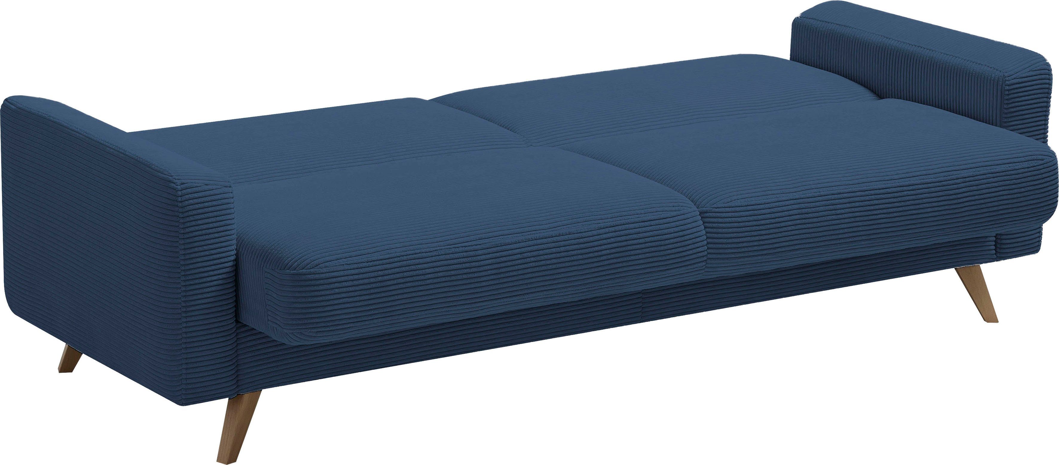 Bettkasten 3-Sitzer und Bettfunktion fashion sofa navy Samso, - Inklusive exxpo