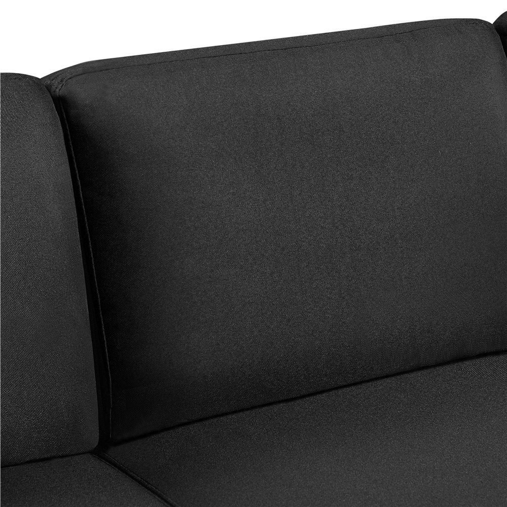 Yaheetech Schlafsofa, 3-Sitzer-Sofa KG belastbar Polstersofa max.340 schwarz 3 Personen, für Couch