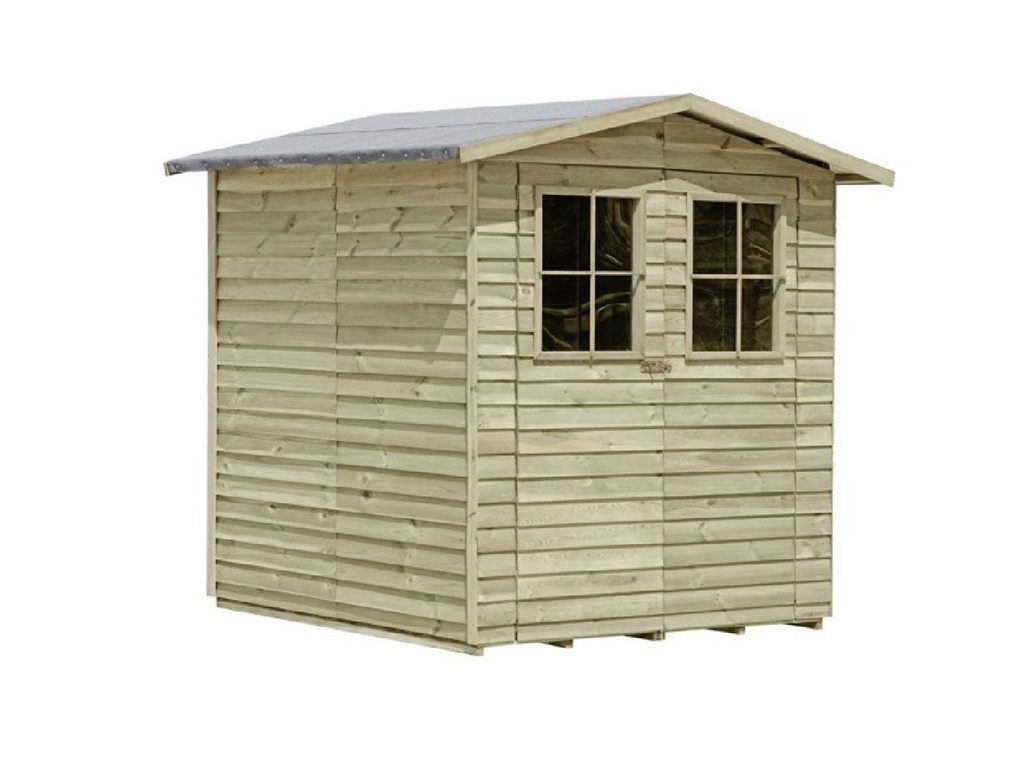 Belladoor Gartenhaus Gerätehaus Hamburg 1 9 mm kesseldruckimprägniert, BxT: 180x145 cm, 9 mm Wandstärke, Einzeltür mit Kunstglas-Einsätzen, Kesseldruckimpr...
