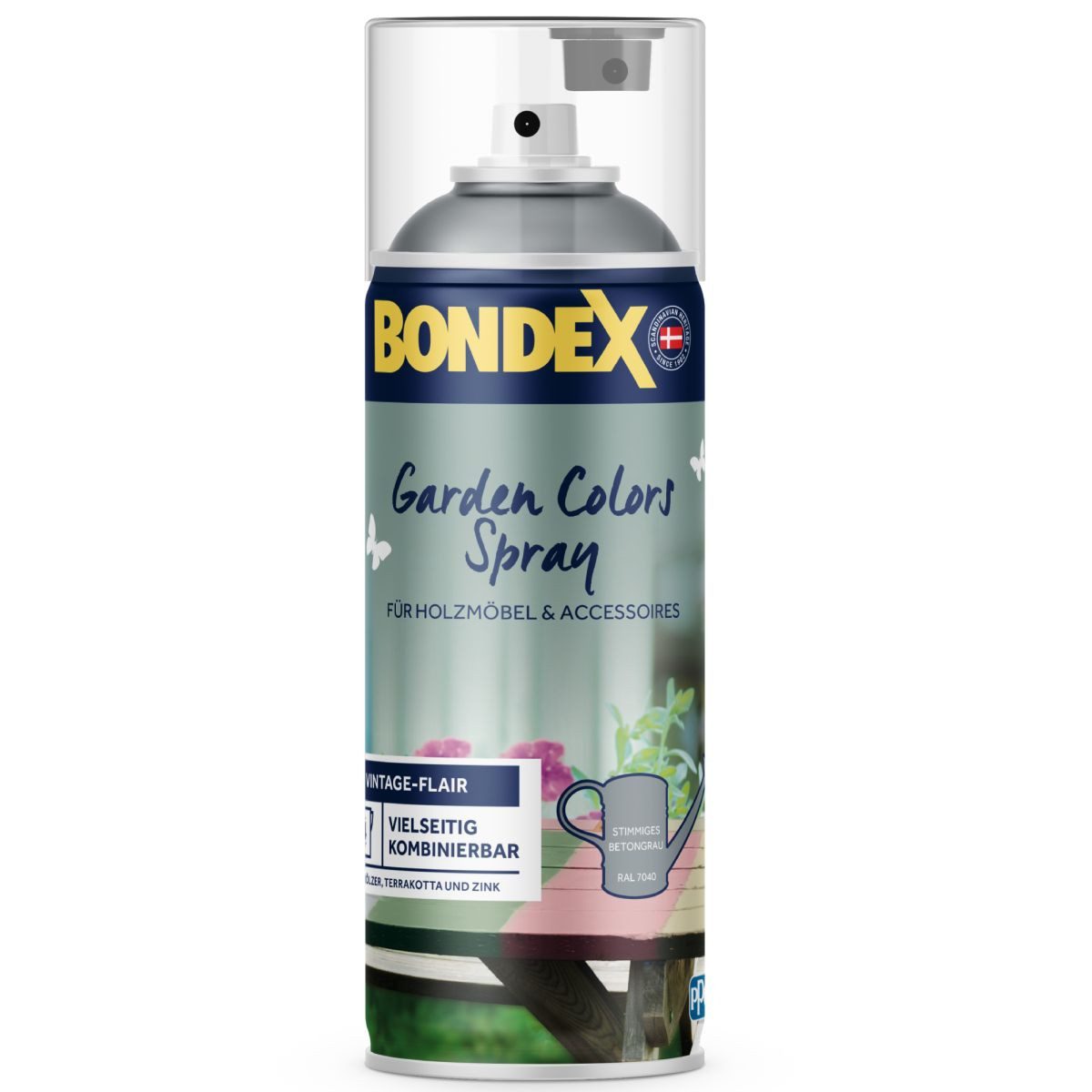 Bondex Sprühlack Bondex Garden Colors Spray, 0,4 l, Stimmiges Betonblau, Lack deckend