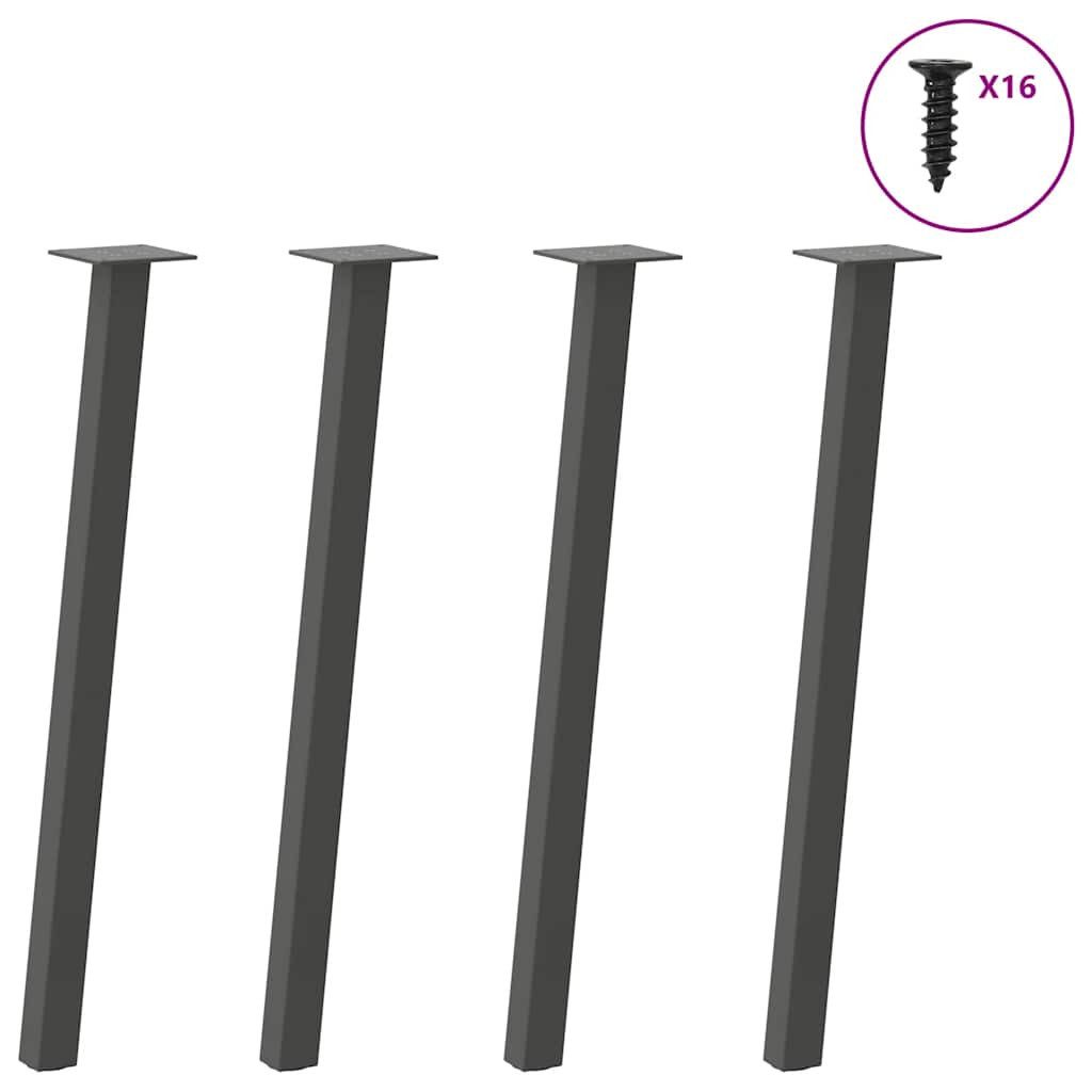 vidaXL Tischbein Konsolentischbeine 4 Stk. Anthrazit 72 cm Stahl