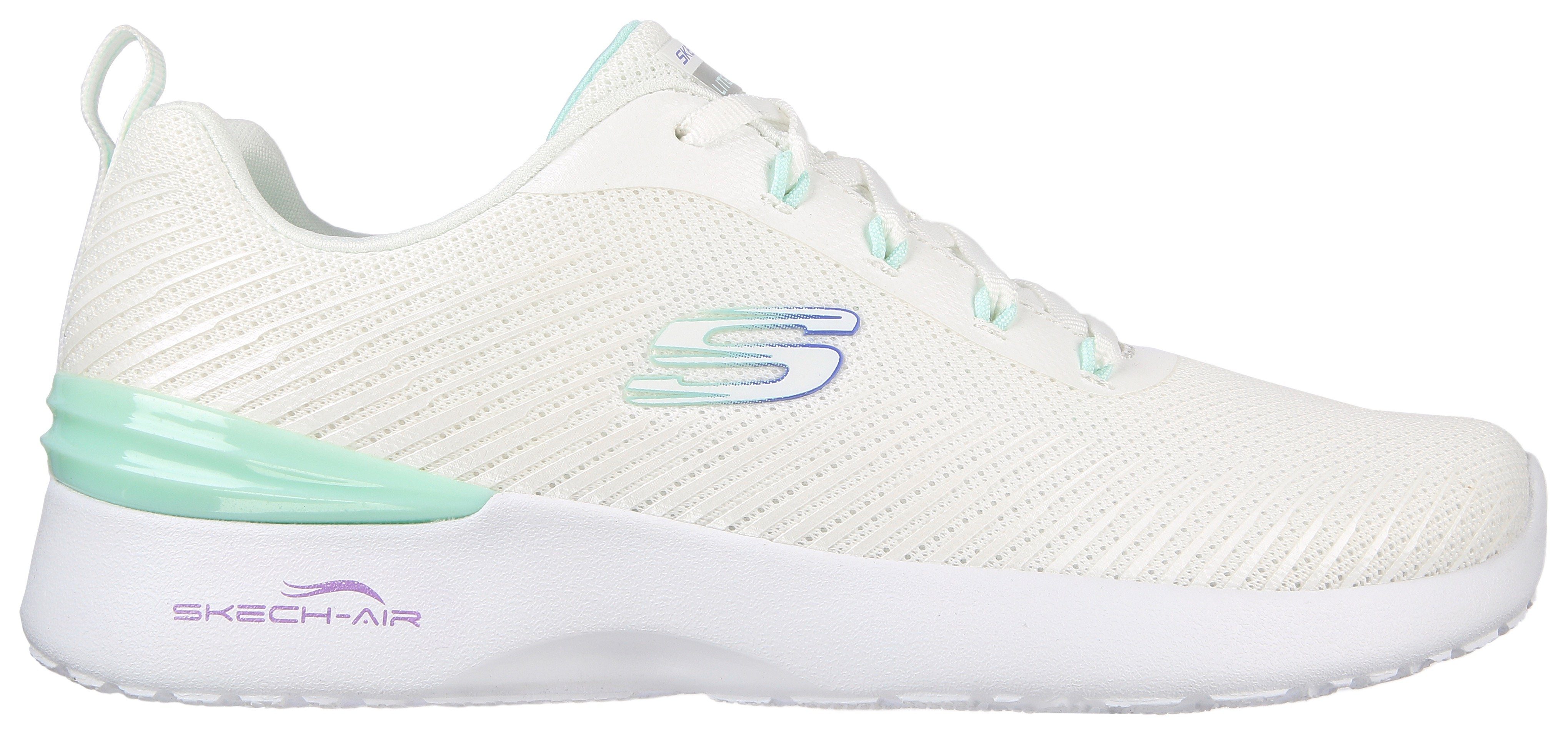Skechers SKECH-AIR DYNAMIGHT LUMINOSITY Memory Sneaker weiß-mint Foam mit Ausstattung