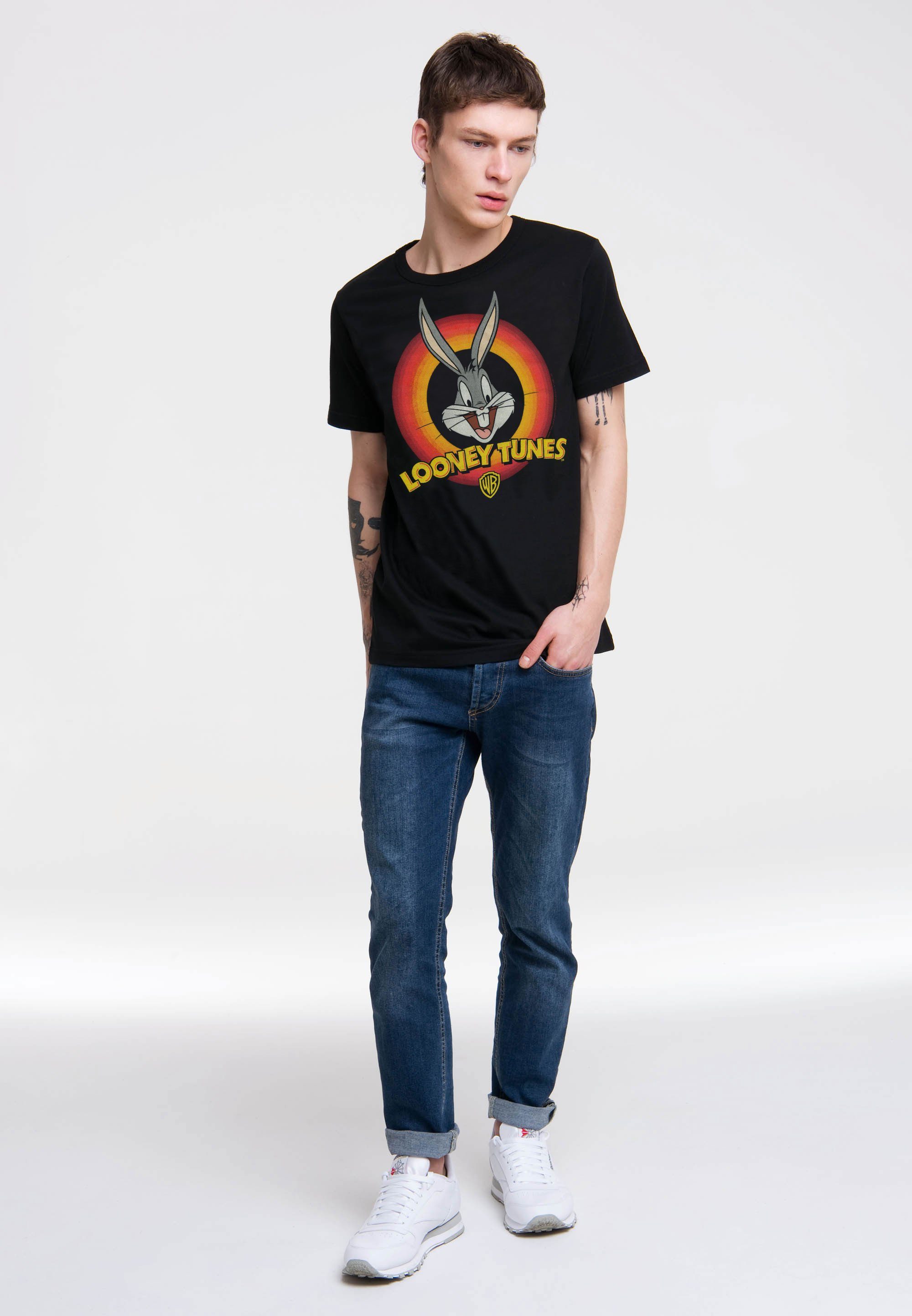 LOGOSHIRT T-Shirt Looney Tunes - Bugs Bunny Logo mit coolem Logo-Print günstig online kaufen