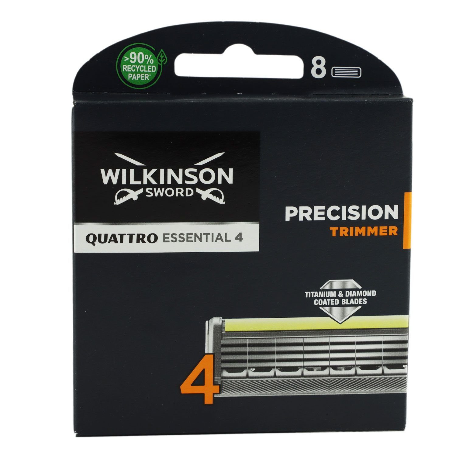 Rasierklingen Titanium Wilkinson Quattro 8 Rasierklingen 8 Stück Precision Sword