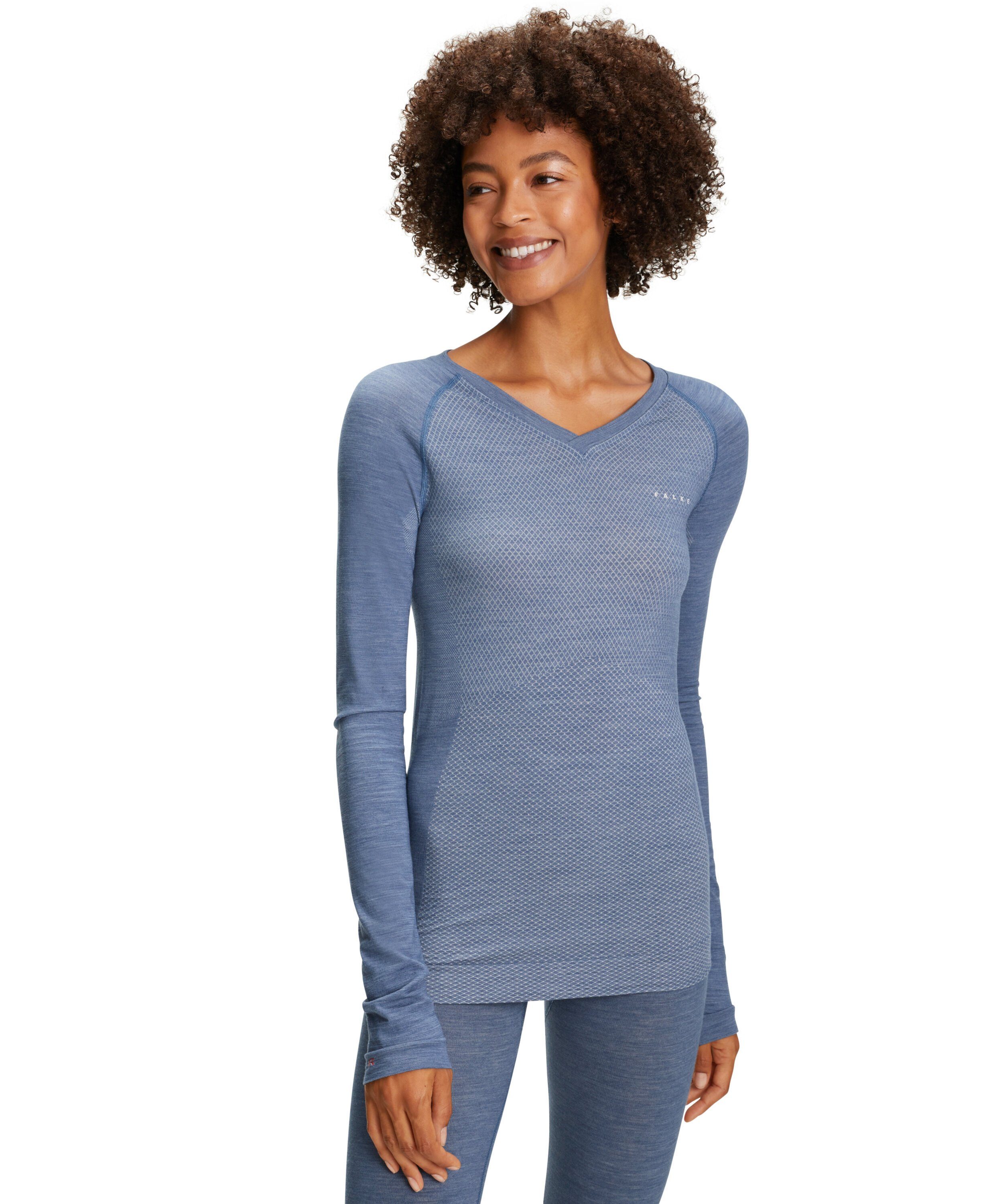 FALKE Funktionsshirt FALKE Langarmshirt Wool-Tech Light (1-tlg., 1) aus Merinowolle für warme bis kalte Temperaturen