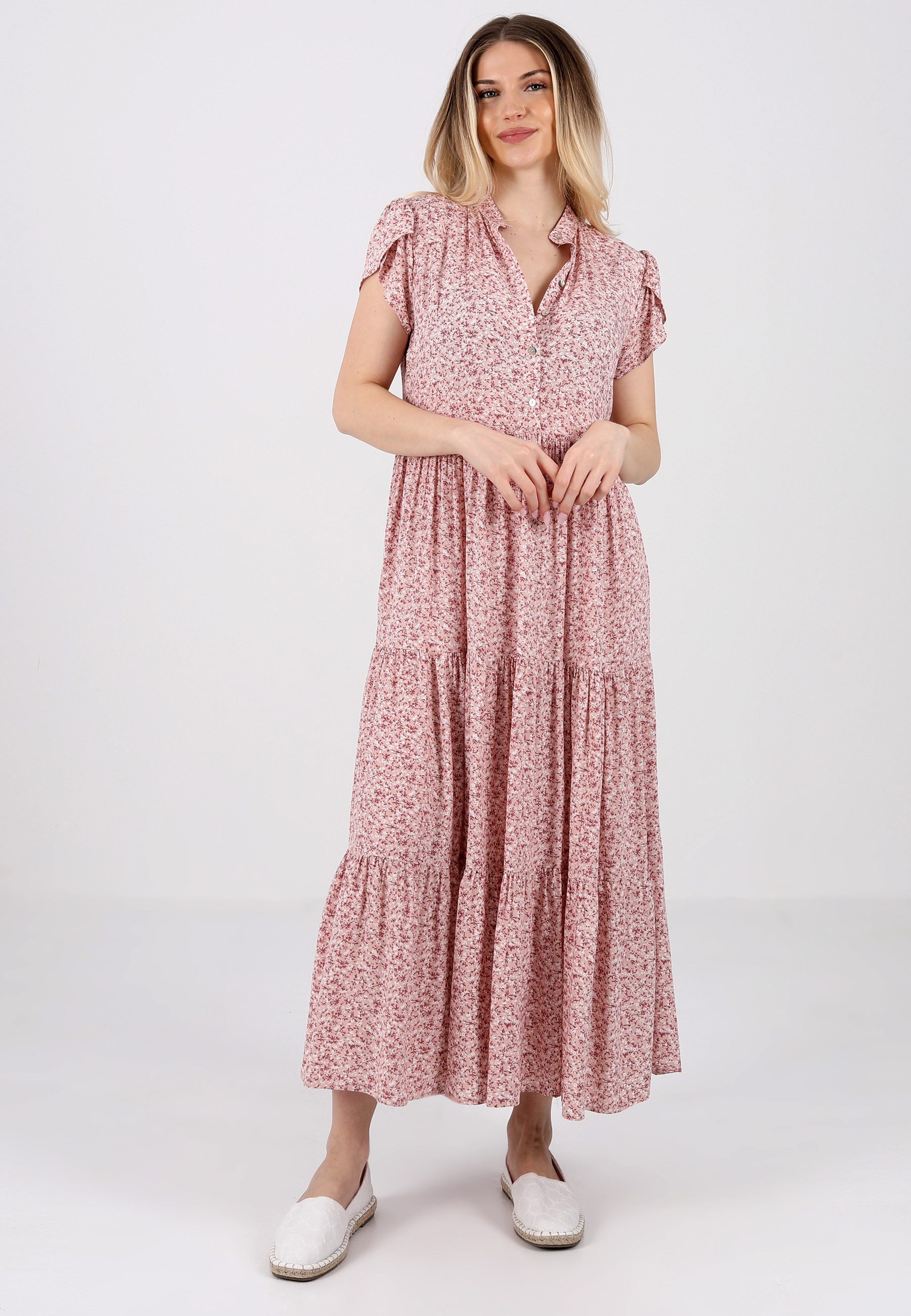 YC Fashion & Style Sommerkleid Boho-Maxikleid aus Reiner Viskose – Sommerliche Eleganz Alloverdruck