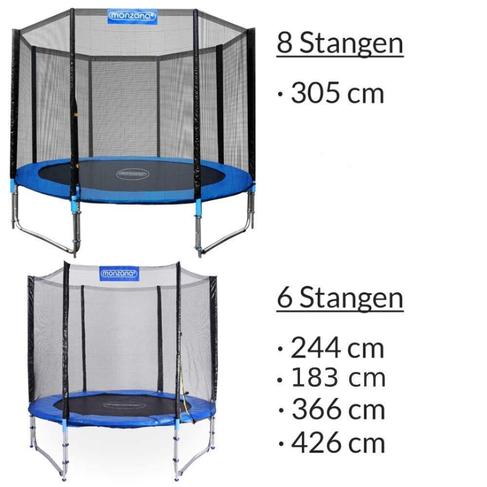 monzana Trampolinnetz Ø 183cm Trampolin, Engmaschiges und reißfestes Polyethylen