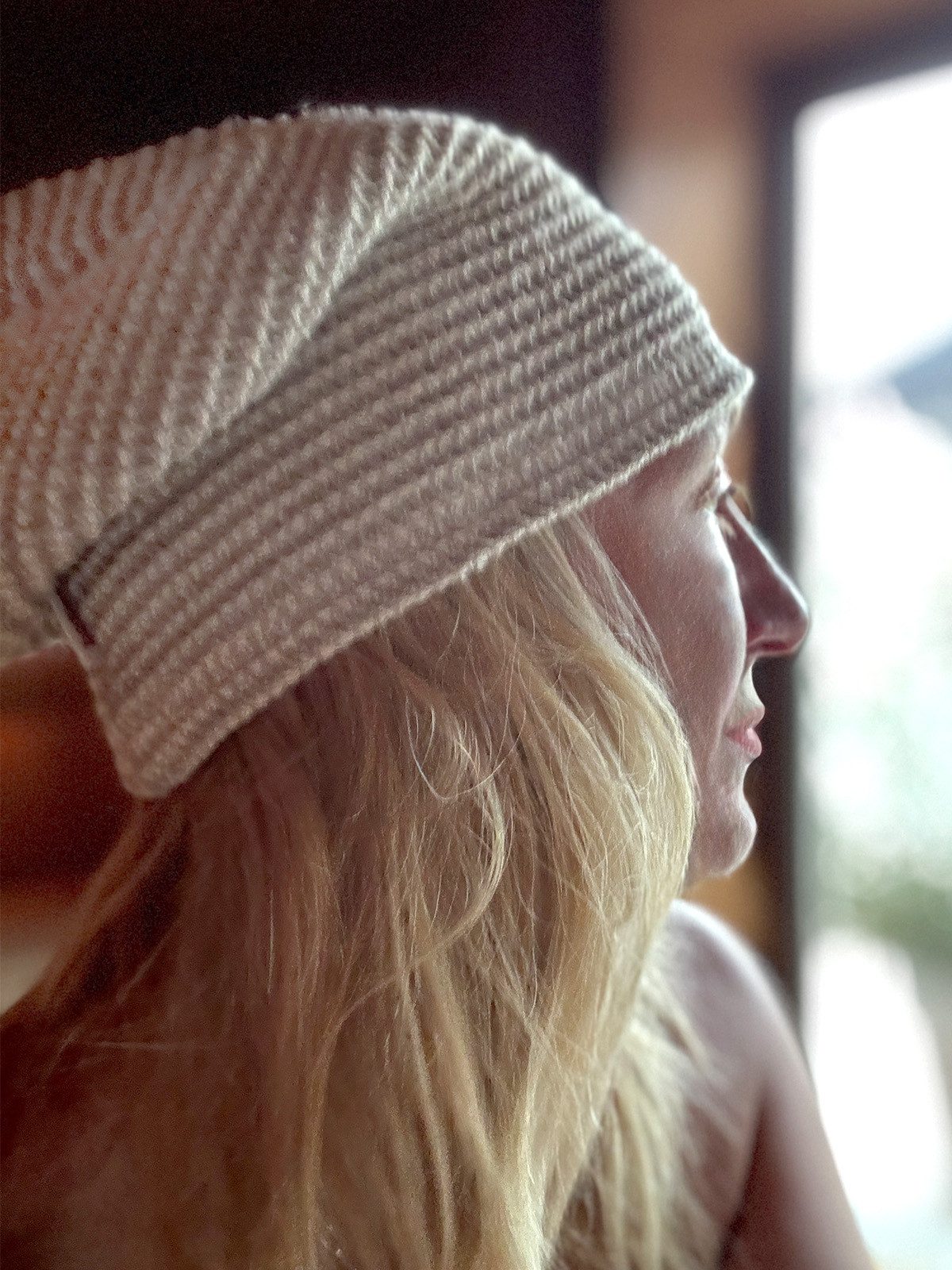 beties Beanie Leinen-Waffelpique Sauna (1-St., 1 Stück Beanie) Saunahut Saunakappe aus 100% Leinen-Waffel-Pique One-Size taupe-beige