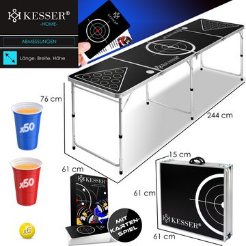 KESSER Klapptisch, Beer Pong Tisch Set mit Kartenspiel Trinkspiel