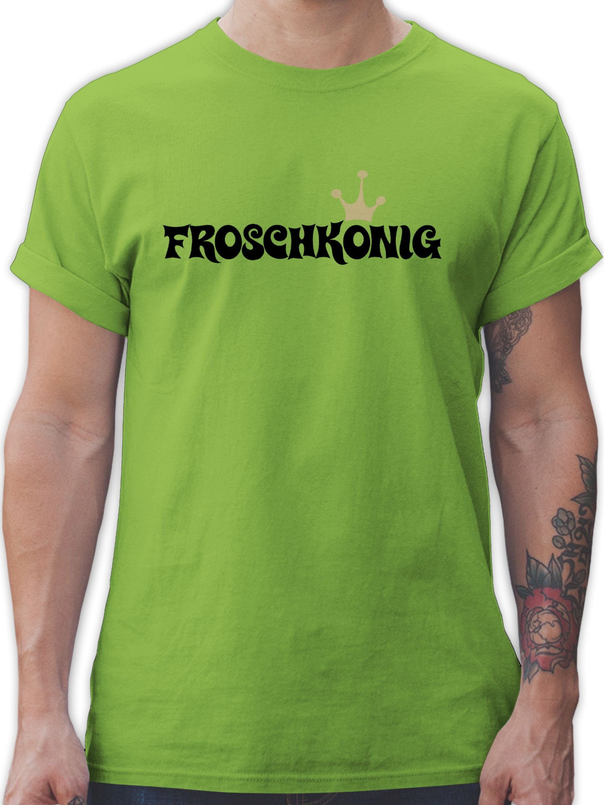 Shirtracer T-Shirt Froschkönig Karneval & Fasching 2 Hellgrün