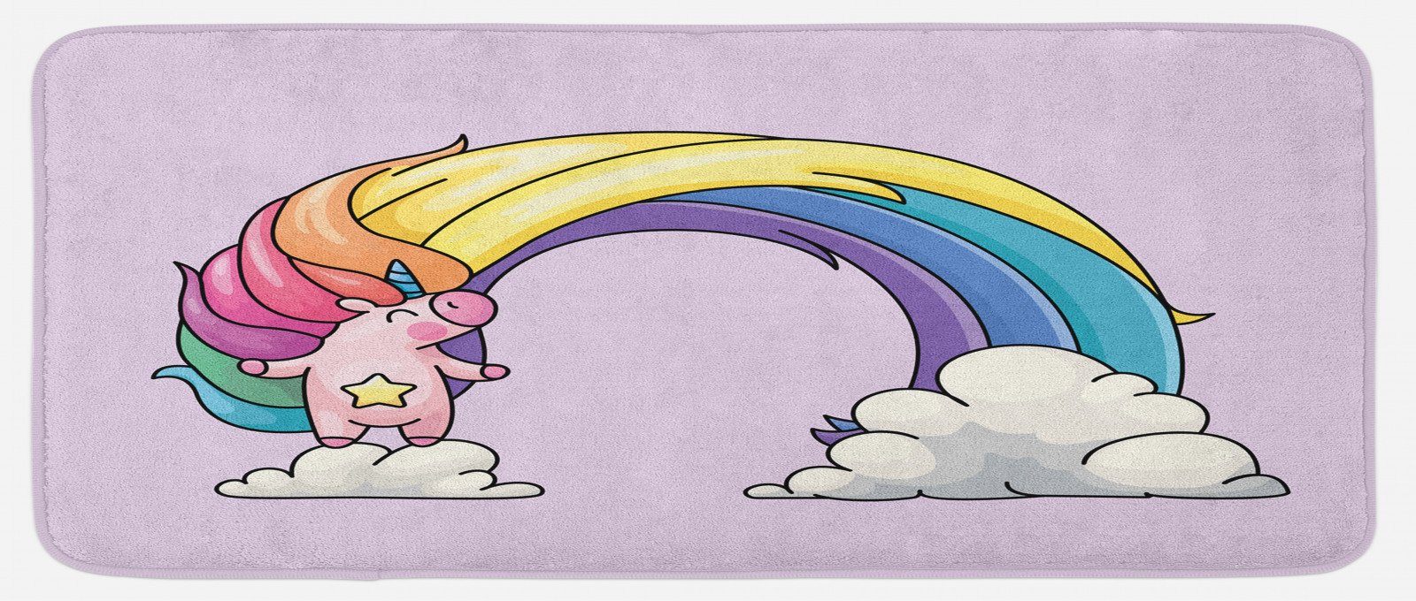 Kuchenlaufer Plusch Dekorative Kuchenmatte Mit Rutschfester Ruckseite Abakuhaus Rechteckig Regenbogen Lustige Einhorn Bunte Mane Online Kaufen Otto