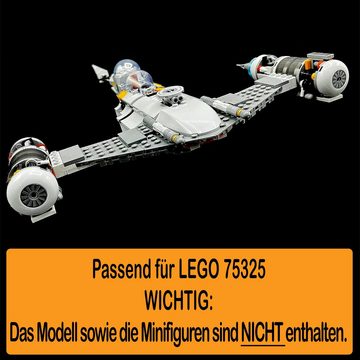 AREA17 Standfuß Acryl Display Stand für LEGO 75325 Mandalorian´s N-1 Starfighter, Verschiedene Winkel und Positionen einstellbar