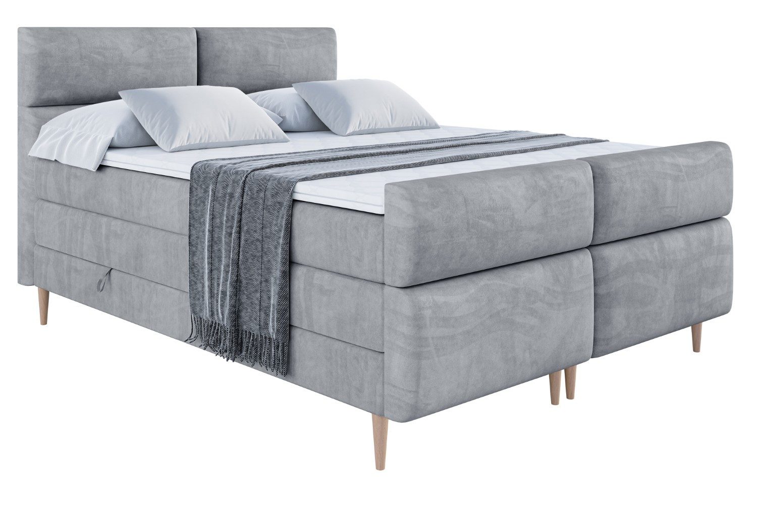 ALTDECOR Boxspringbett BOXI3-F-Z KING (Multipocket-Matratze H4, günstig online kaufen