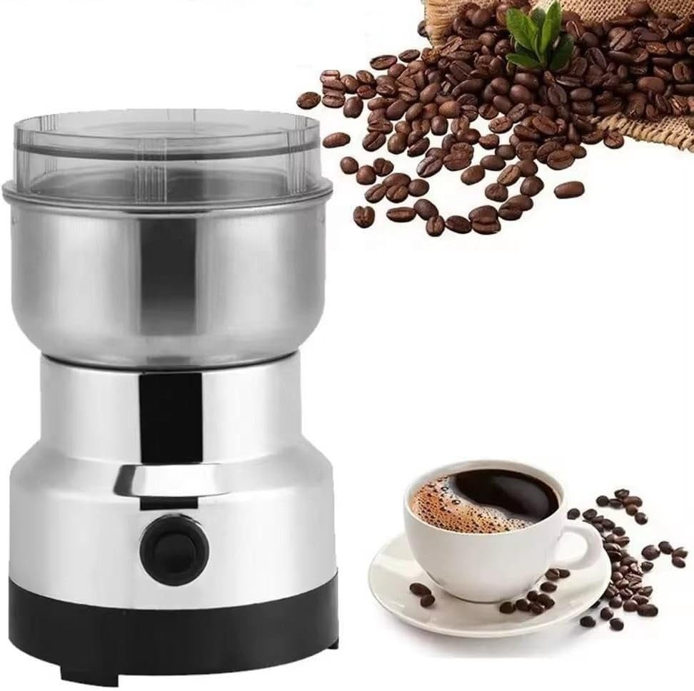 AURIVION Kaffeemühle Elektrische Kaffeemühle 300ml multifunktional für Kaffee, 100 W, Edelstahlklinge, 50 g Bohnenbehälter, Coffee Grinder für Bohnen, Gewürze & Küche