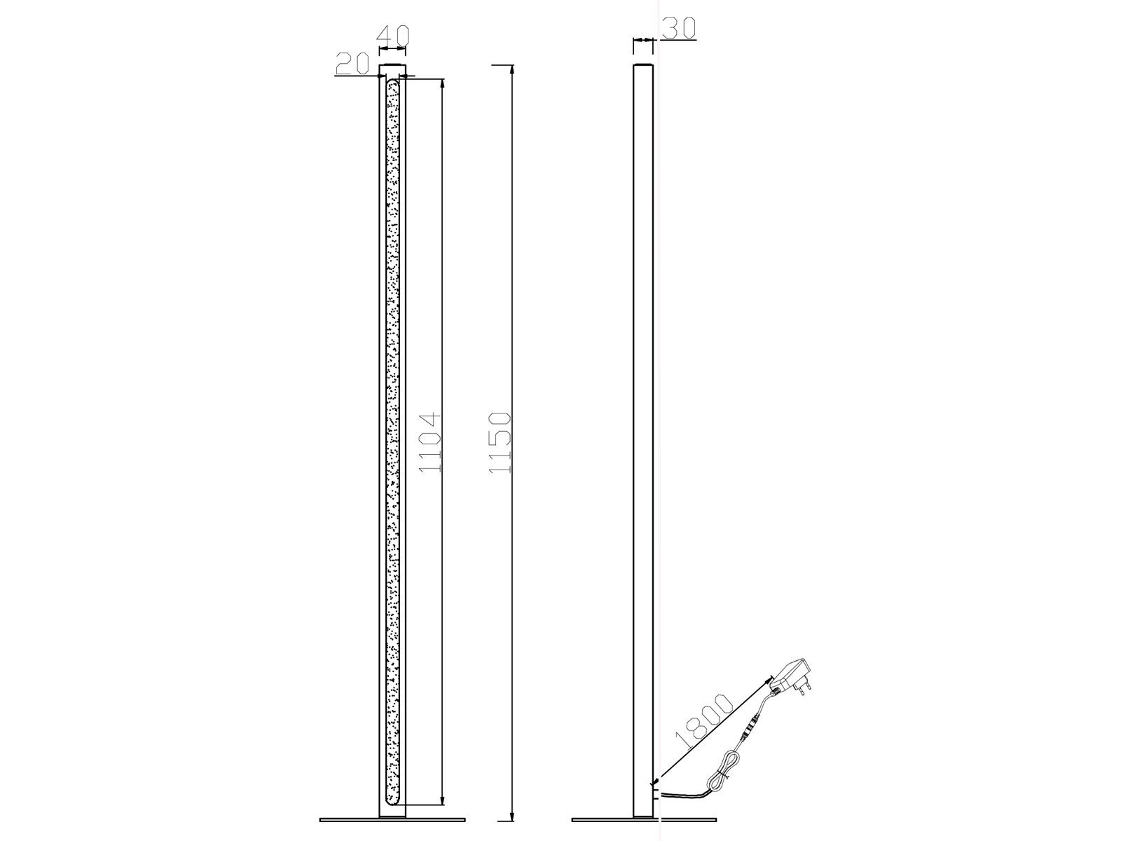 TRIO Leuchten LED Stehlampe, Dimmfunktion, LED fest integriert, dimmbar über Touch, Warmweiß, Moderne Holz-Lampe mit Metallfuß stehend, klein und schmal, Höhe:115cm