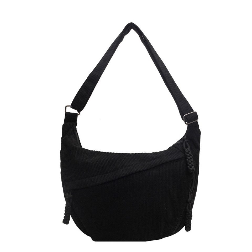Zaewry Umhängetasche Schultertasche Damen Kordsamt-Schultertasch, Mit Schultergurt Einstellbar, Gürteltasche für jeden Anlass