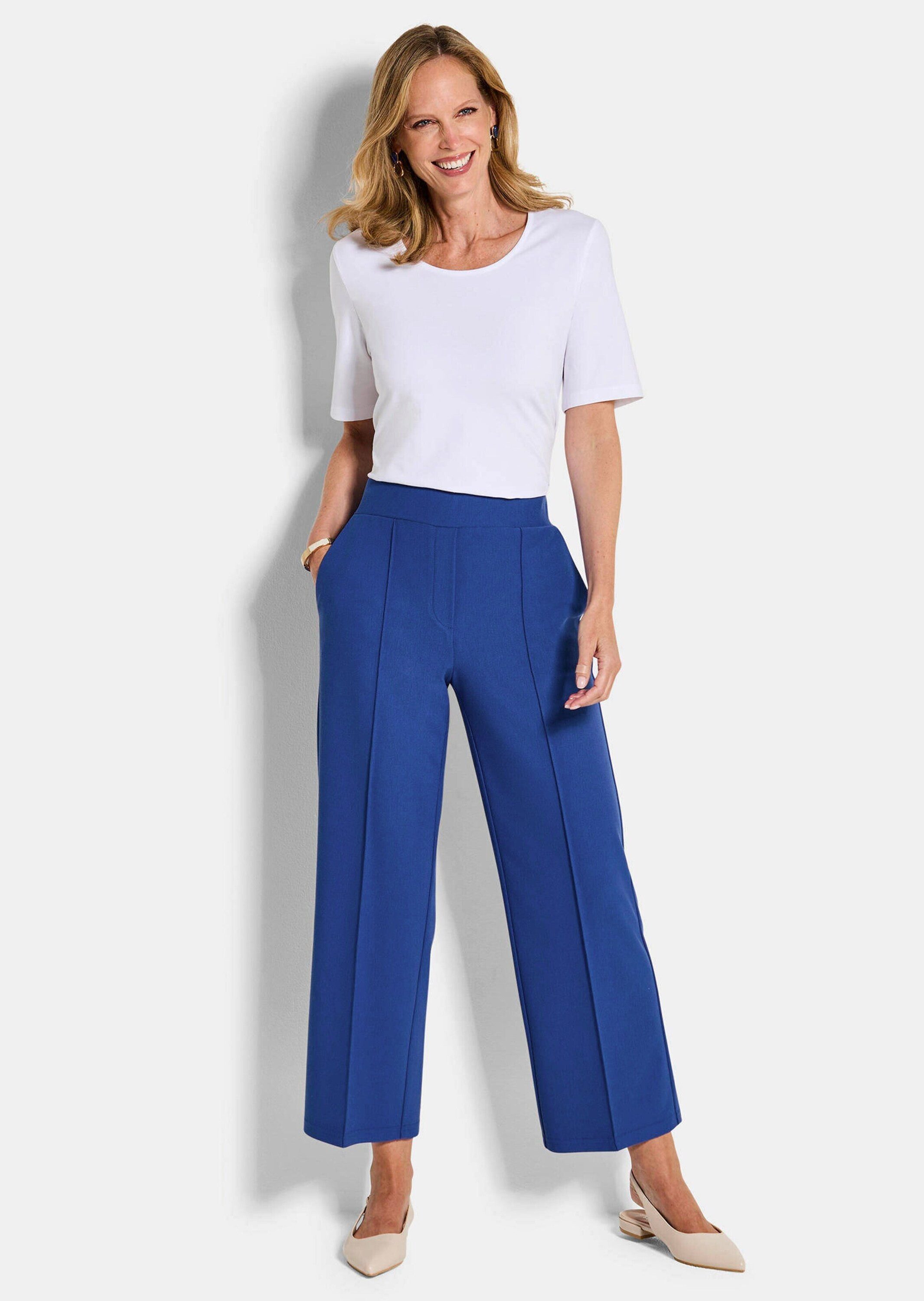 GOLDNER Stoffhose Kurzgröße: Elegante Stoffhose mit Biesen Schlupfhose mit günstig online kaufen