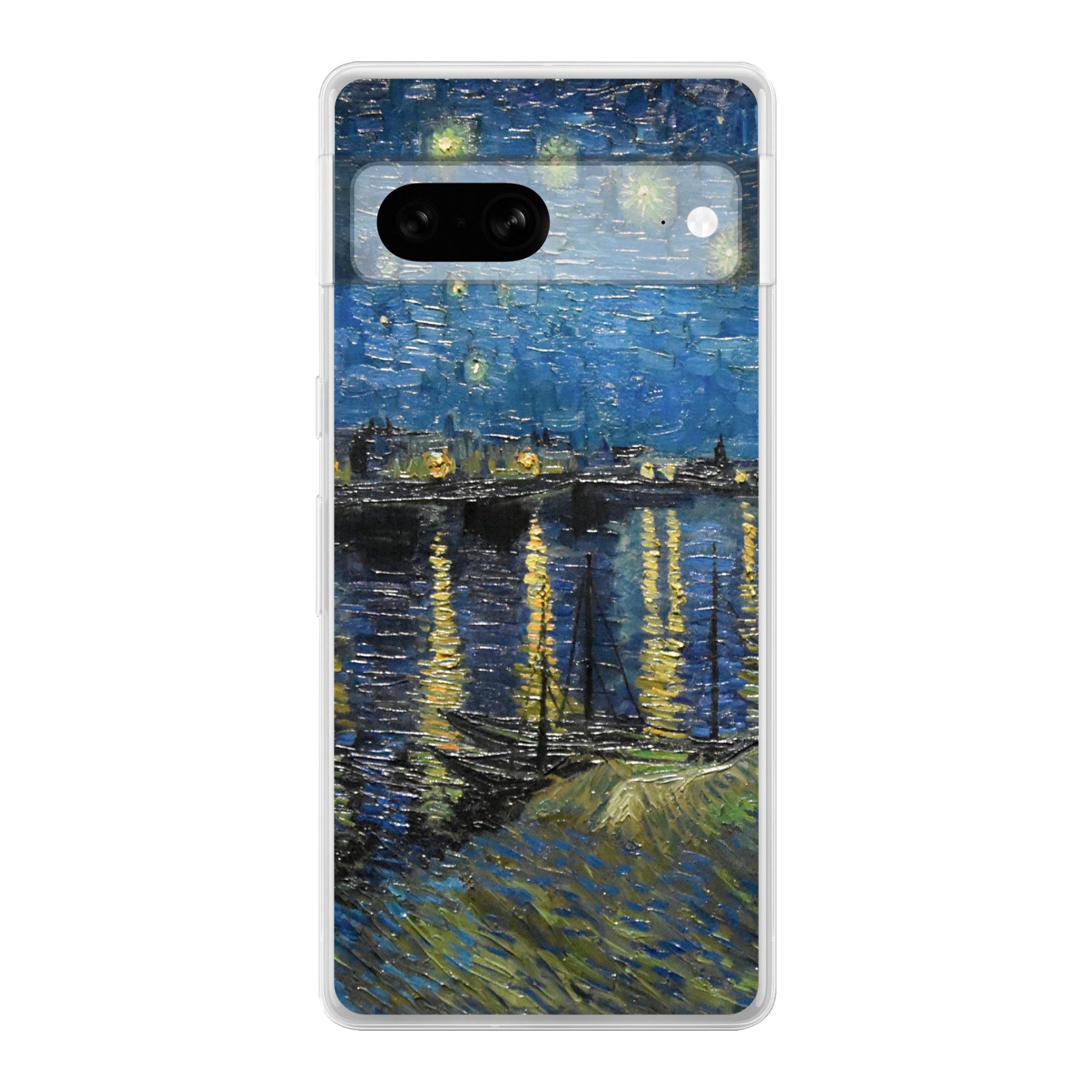 MuchoWow Handyhülle für Google Pixel 7 Sternennacht über der Rhone - Van Gogh - Kunst, Phone Case, Silikon, Schutzhülle Dünn
