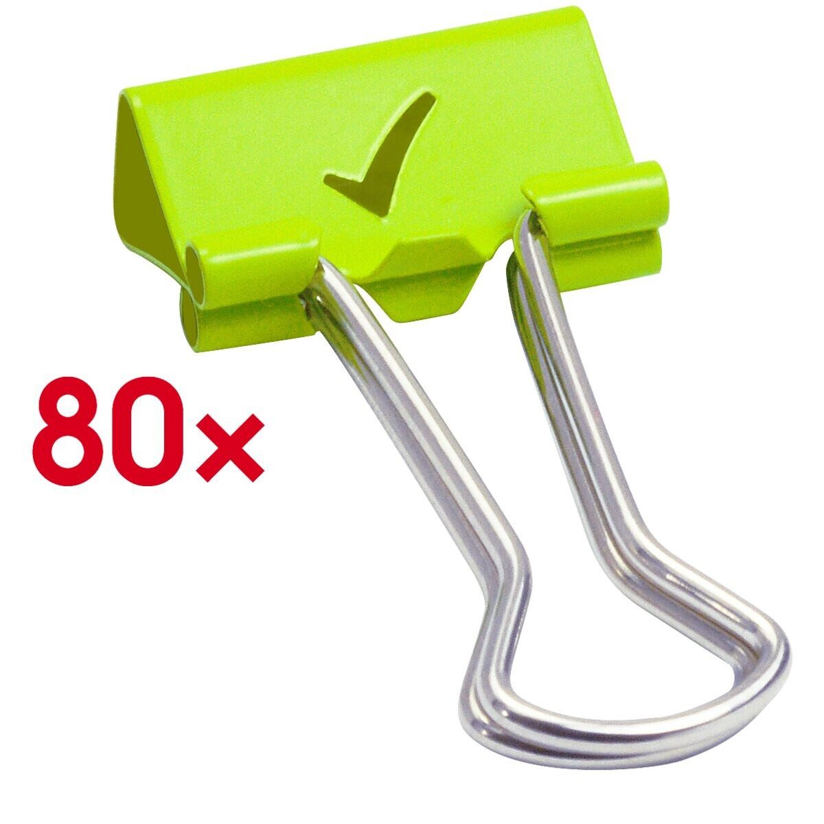 RAPESCO Büroklammer Häkchen, Klemmbreite 19 mm / Klemmstärke 7 mm, 80 Stück