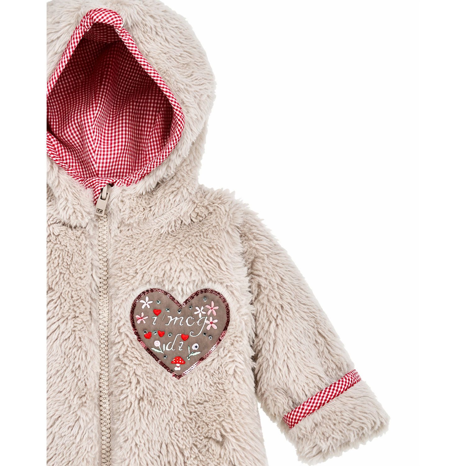 BONDI Strampler Baby Trachten Fleece Overall 'I mog di' 86936, Be
