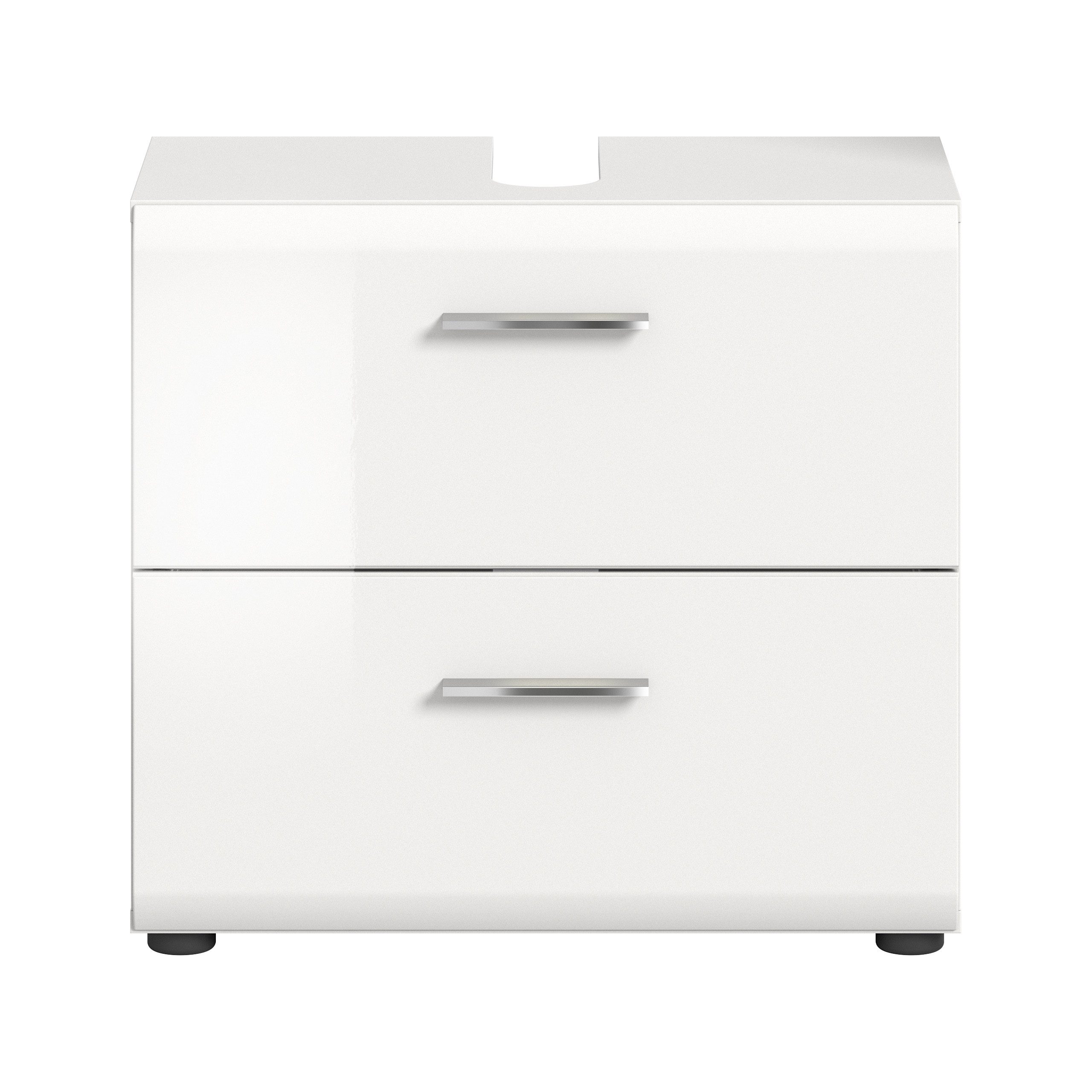 xonox.home Waschbeckenunterschrank Weiß Hochglanz Melamin Modern günstig online kaufen