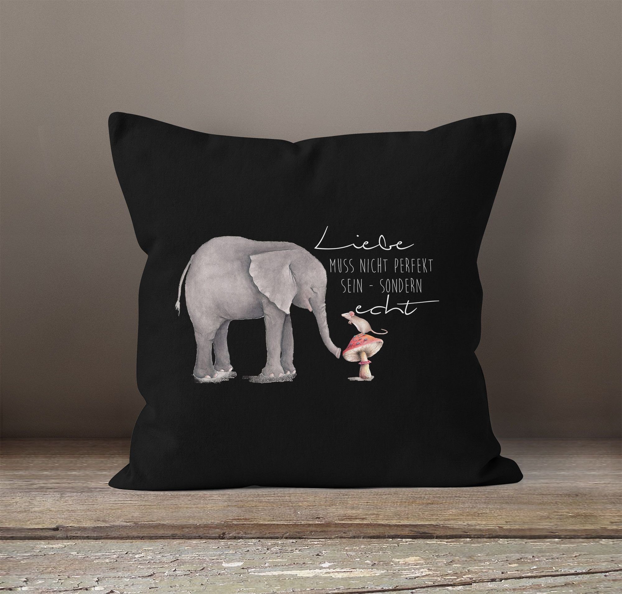 MoonWorks Dekokissen Kissenbezug Geschenk Liebe muss günstig online kaufen