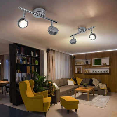 etc-shop LED Deckenspot, Leuchtmittel inklusive, Warmweiß, 2er Set LED 10 Watt Wand Leuchte Beleuchtung Decken Spot Strahler
