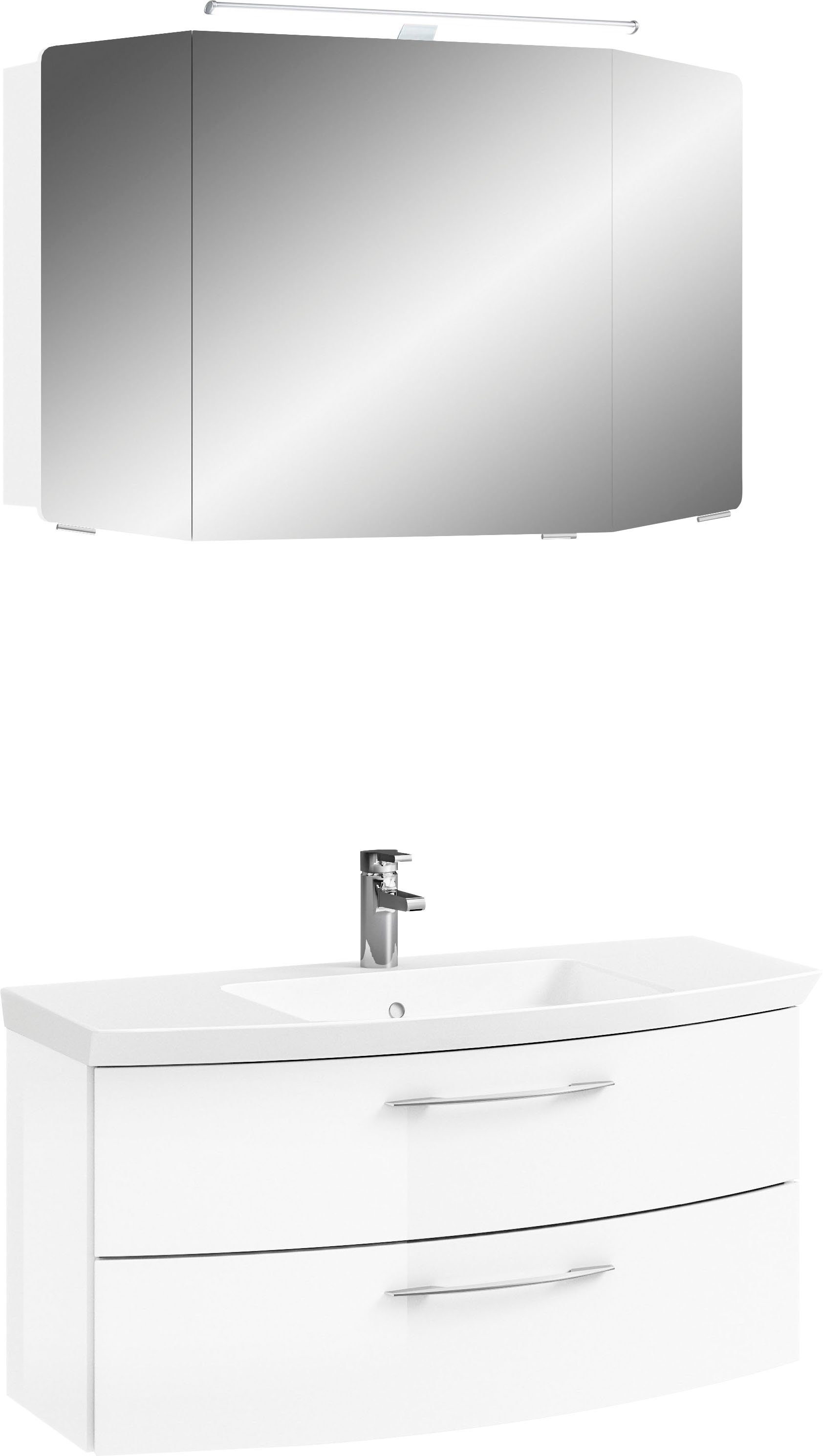 Saphir Badmöbel-Set Cassca Sprint 2-teilig Mineralmarmor-Waschtisch günstig online kaufen