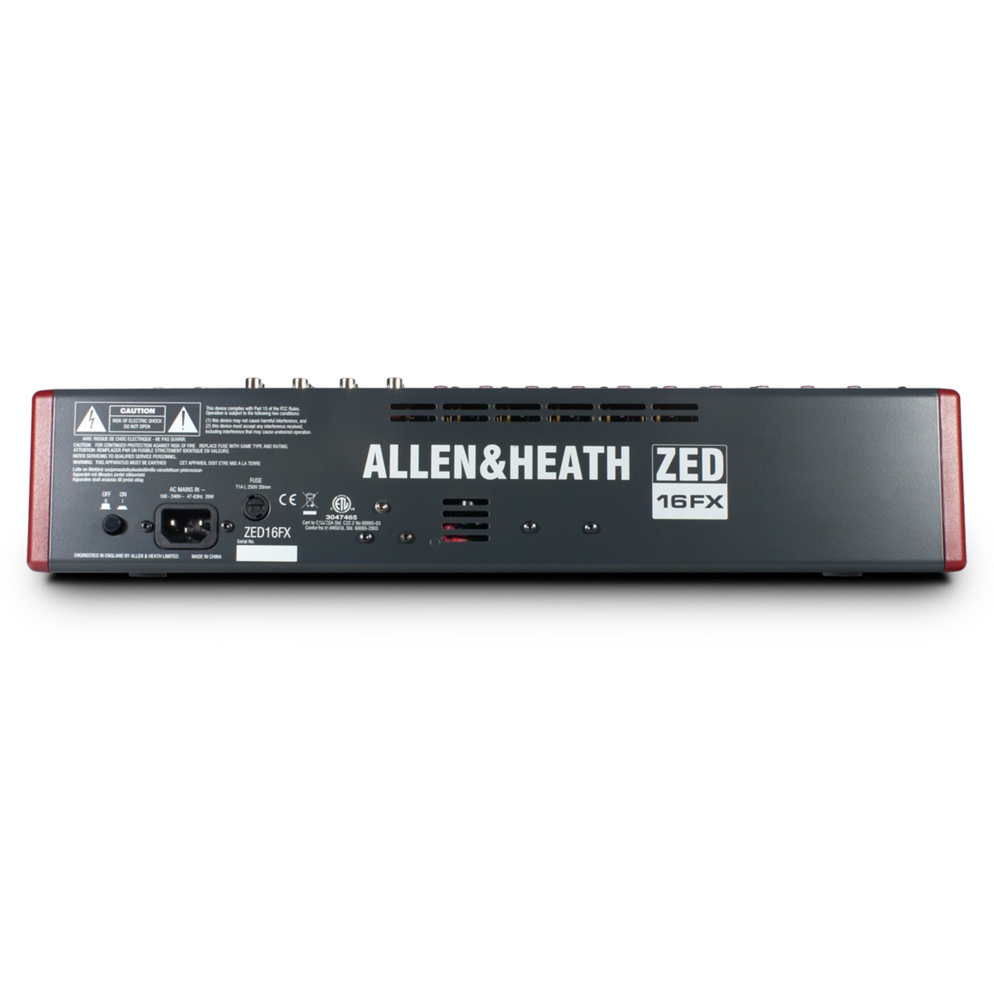Allen & Heath Mischpult, (ZED-16FX 10 x mono 3 x stereo USB FX, PA Mischpulte, Analog Mixer), ZED-16FX 10 x mono, 3 x stereo, USB, FX - Analogmixer