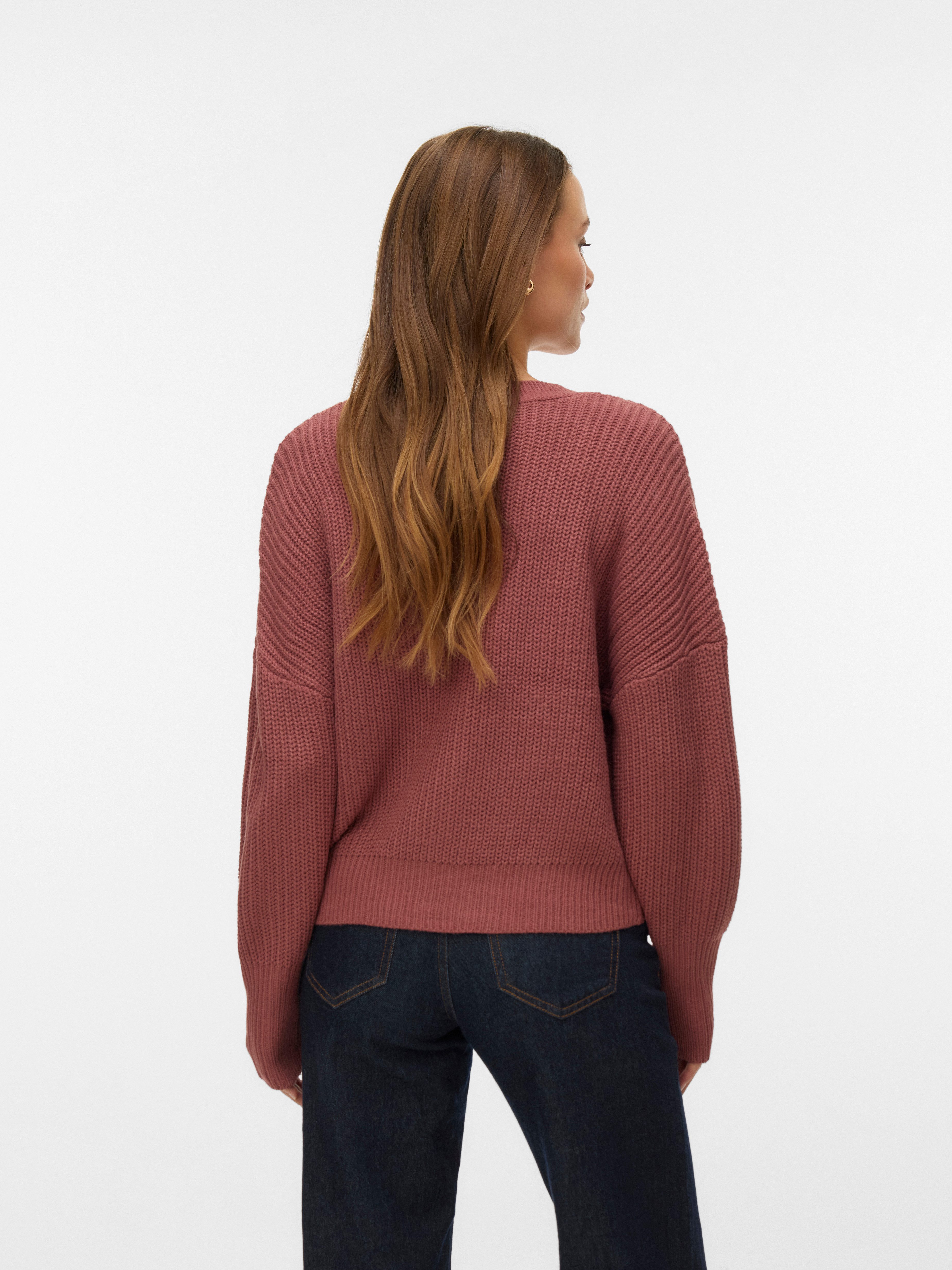 Vero Moda Strickjacke VMLEA LS V-NECK CUFF CARDIGAN NOOS Rippstrick günstig online kaufen