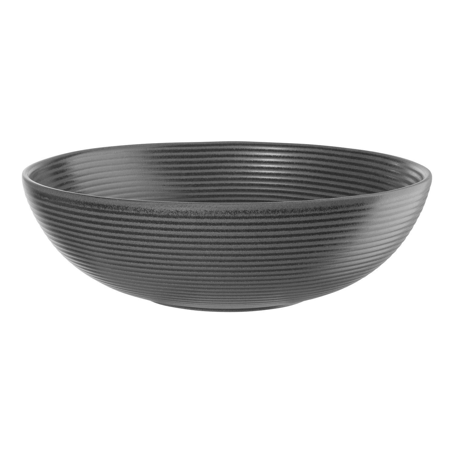 ASA SELECTION Servierschale Schale KITCHEN'ART, Ø 29,5 cm, Schwarz, Steinzeug, (1-tlg), spülmaschinenfest