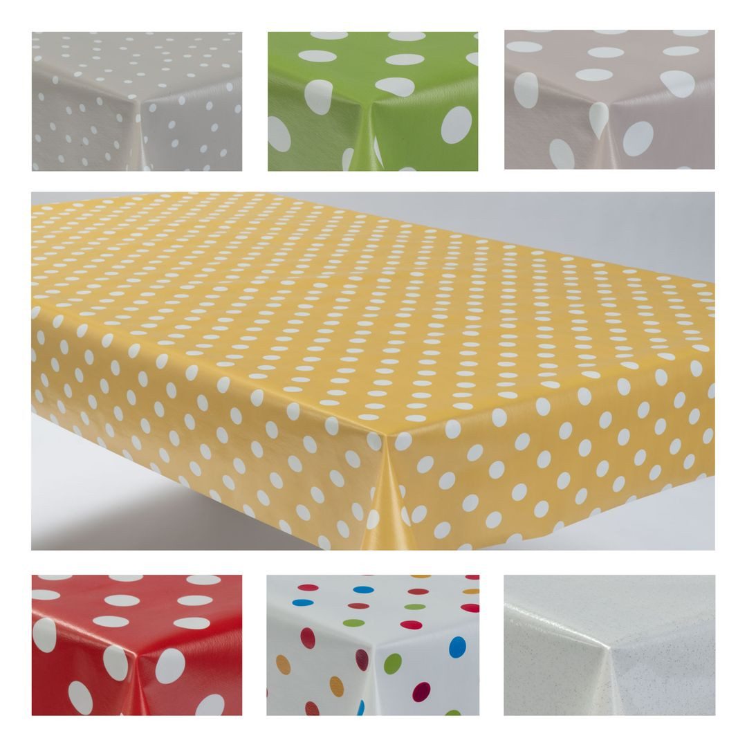 laro Tischdecke Wachstuchtischdecke Punkte Mix PVC Eckig