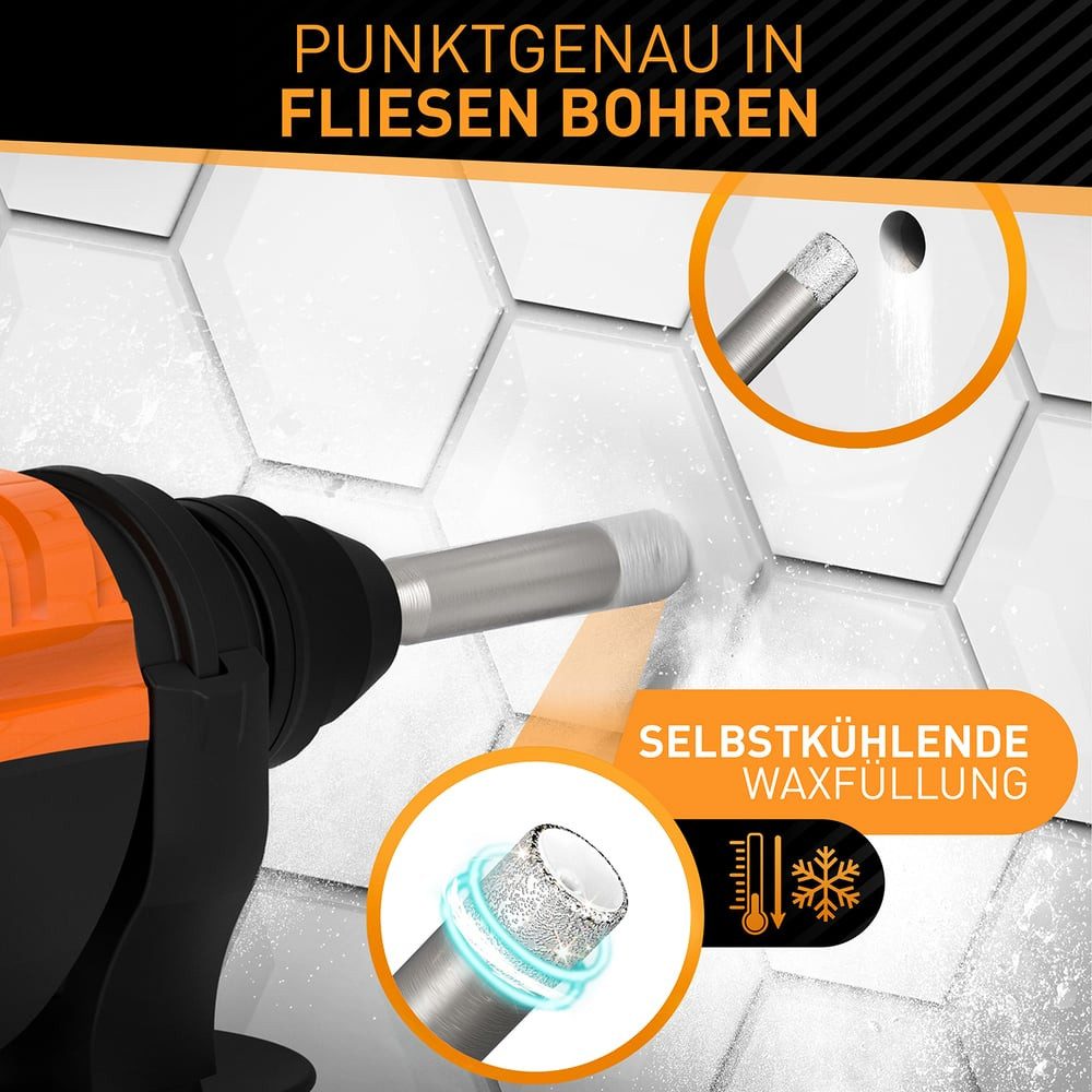 Hardtwerk® Diamanttrockenbohrer Set 6-teilig inkl. Reinigungspin, günstig online kaufen