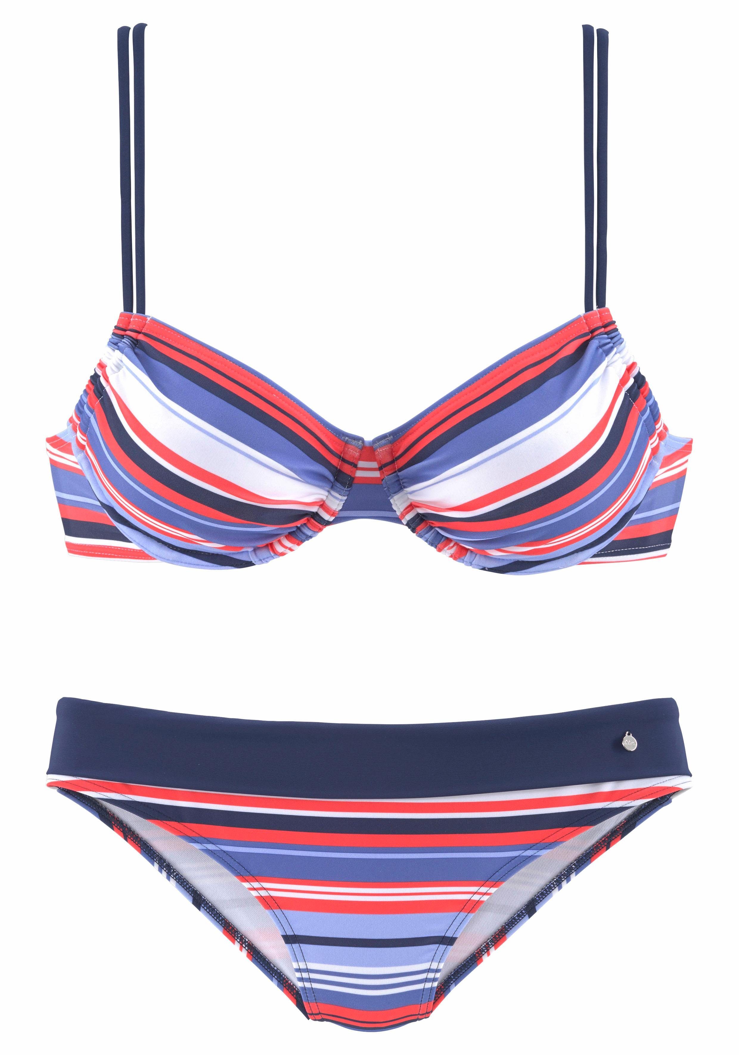 s.Oliver Bügel-Bikini mit maritemen Streifen