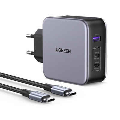 UGREEN Nexode 140W USB C Ladegerät PD 3.1 Netzteil GaN 3-Port Power Adapter Schnelllade-Gerät (PD 3.0/2.0; QC 4.0+/4.0/3.0/2.0; 5V1A; 5V/2.4A; AFC; SCP; PPS)